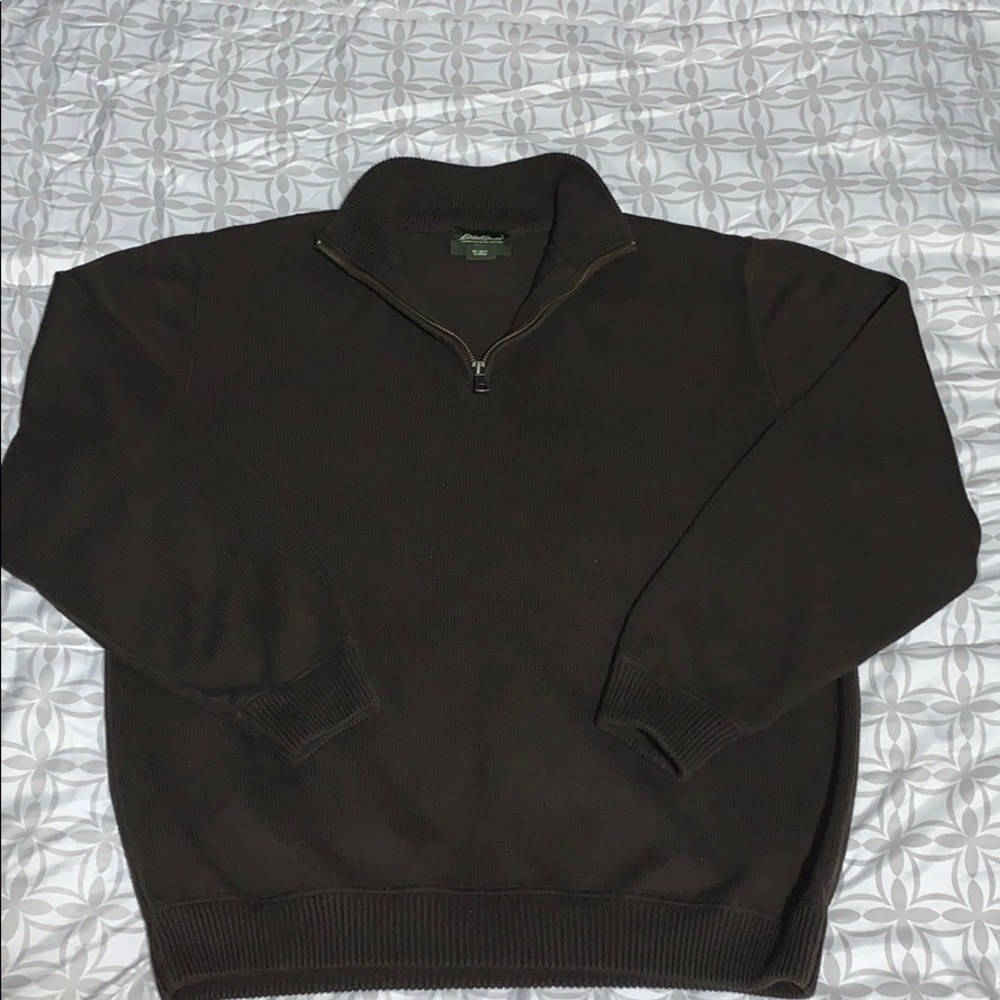 Eddie Bauer Men’s Mock Neck Zip Sweater
